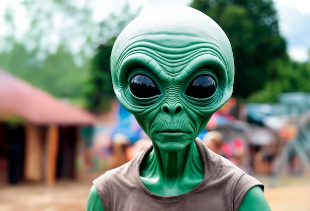 Free photo portrait of extraterrestrial creature or alien