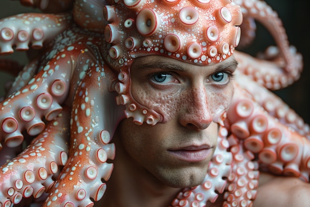 Free photo portrait of fantasy sea creature