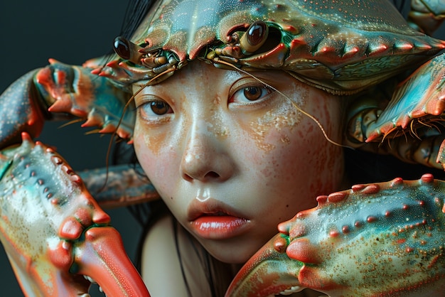 Free Photo portrait of fantasy sea creature