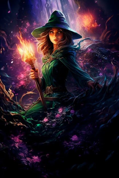 Free photo portrait of fantasy wizard character