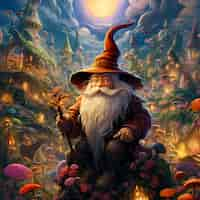 Free photo portrait of fantasy wizard character