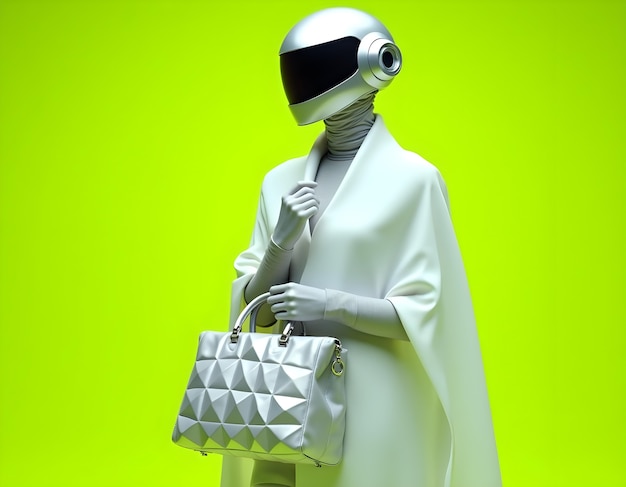 Free photo portrait of fashionable robot