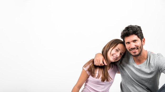 Portrait of father and daughter on fathers day