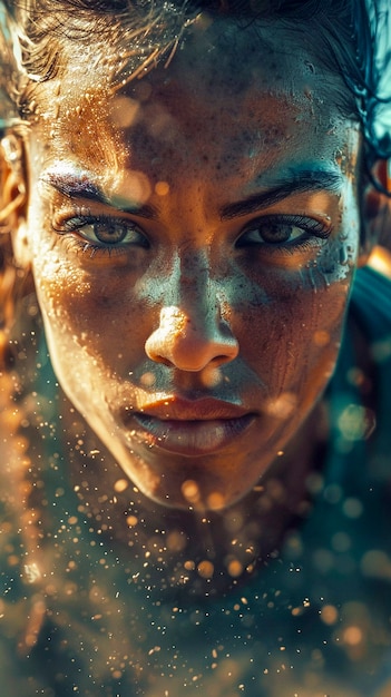 Free photo portrait of female athlete competing in the olympic games