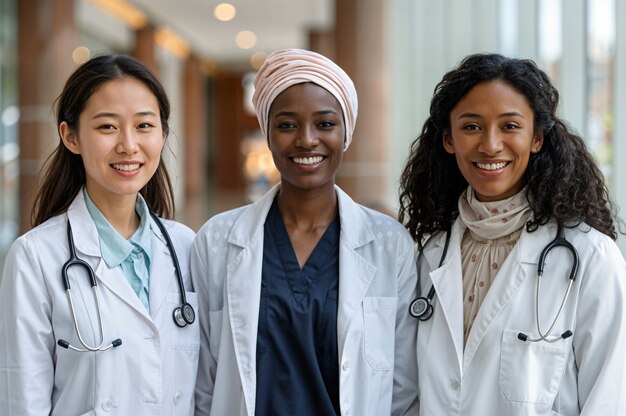 Portrait of female pediatrician at work