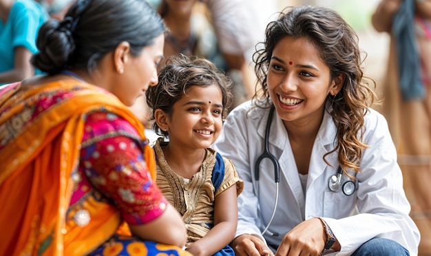 Portrait of female pediatrician at work