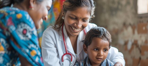 Portrait of female pediatrician at work