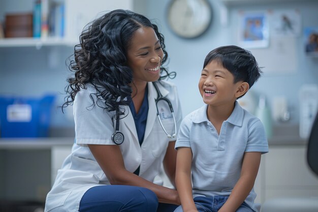 Portrait of female pediatrician at work