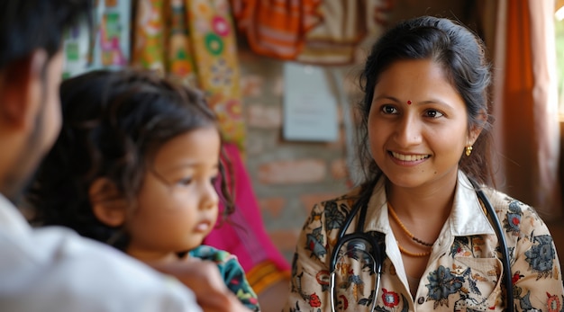 Portrait of female pediatrician at work