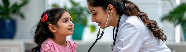 Portrait of female pediatrician at work