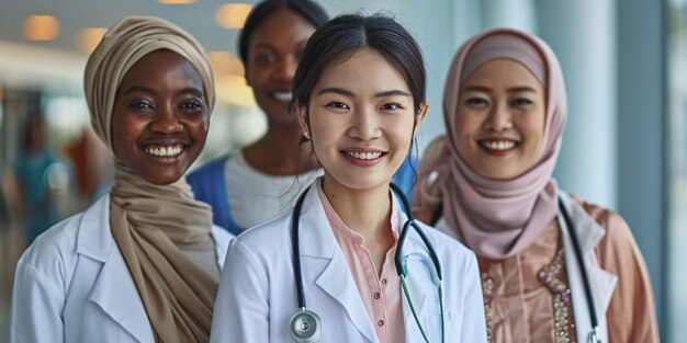 Portrait of female pediatrician at work