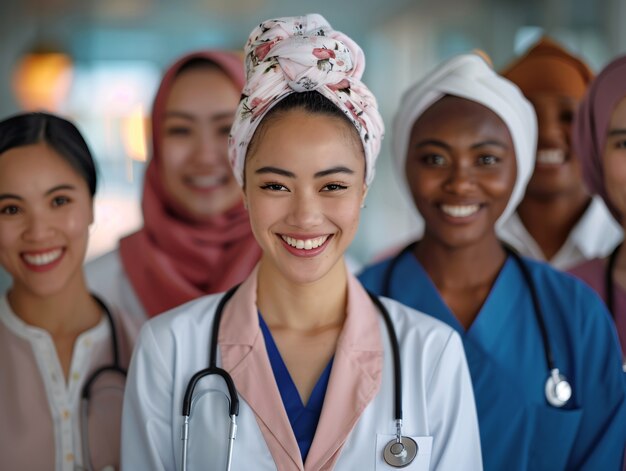 Portrait of female pediatrician at work