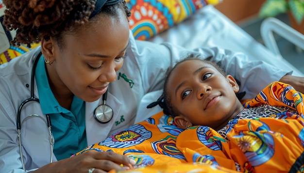 Portrait of female pediatrician at work