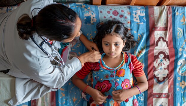 Portrait of female pediatrician at work