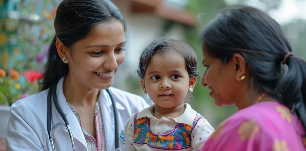 Portrait of female pediatrician at work