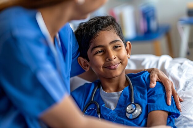 Portrait of female pediatrician at work