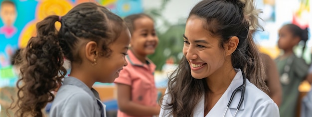 Portrait of female pediatrician at work