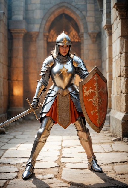 Free Photo portrait of female princess warrior