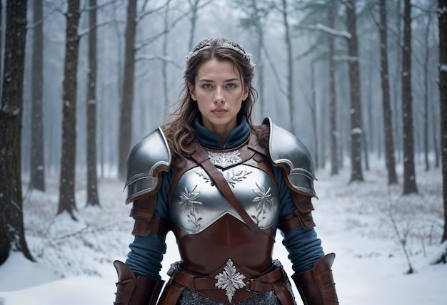 Free photo portrait of female warrior princess