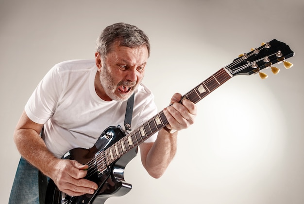 Portrait of a guitar player