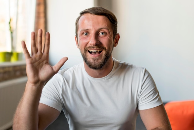 Portrait of handsome man smiling