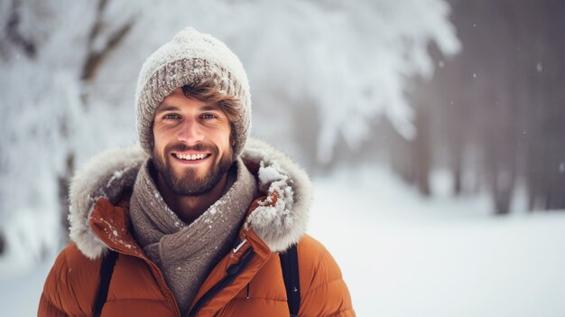 Portrait of handsome man