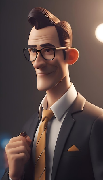 Free Photo portrait of a handsome young businessman in a suit and glasses