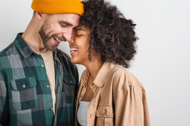 Free photo portrait of happy man and woman