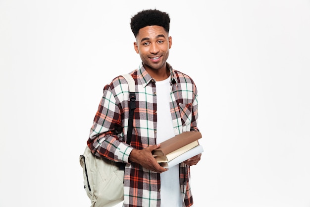 Portrait of a happy young african male student