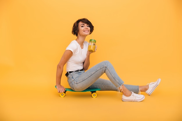 Portrait of a happy young woman