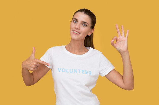 Free photo portrait of humanitarian volunteer