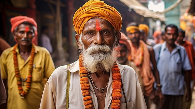 Free photo portrait of indian men