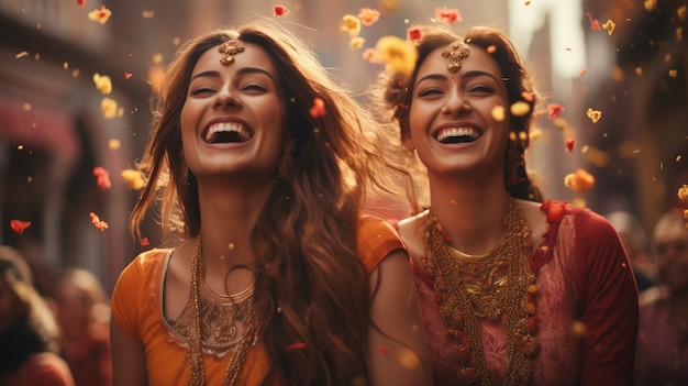 Free Photo portrait of indian people celebrating baisakhi festival