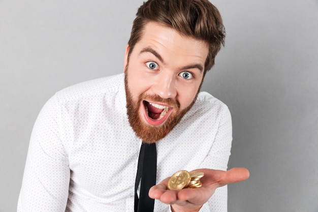 Portrait of a joyful businessman