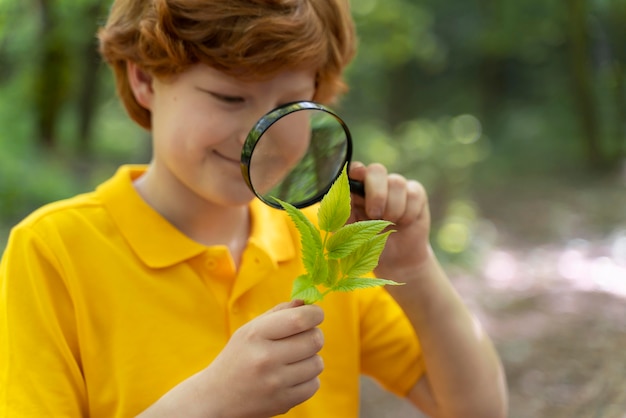 Free Photo portrait of kid in the nature