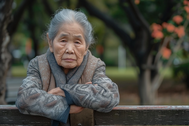 Free photo portrait of lonely sad woman