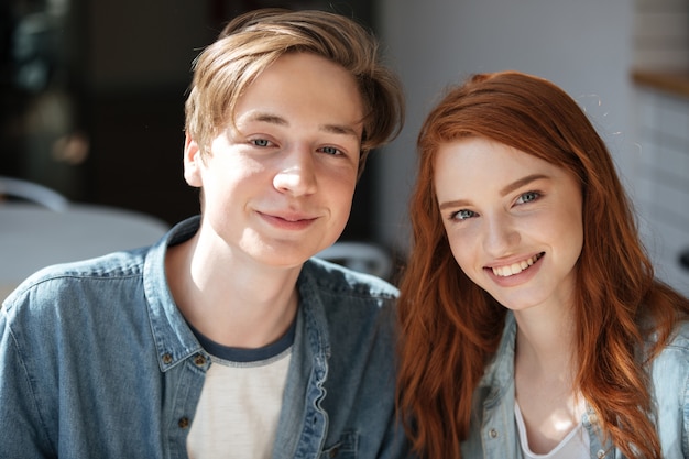 Free Photo portrait of lovely redhead students