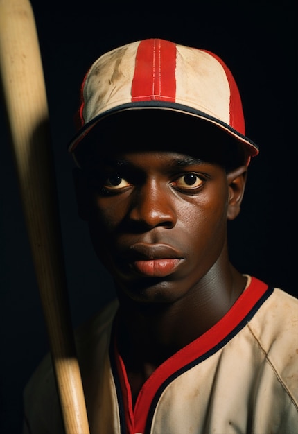 Portrait of male baseball player