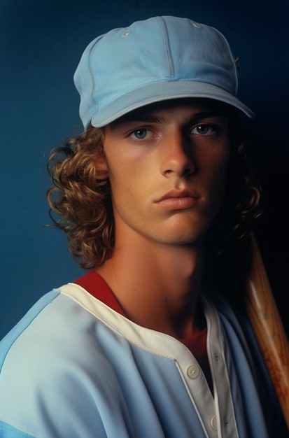 Portrait of male baseball player