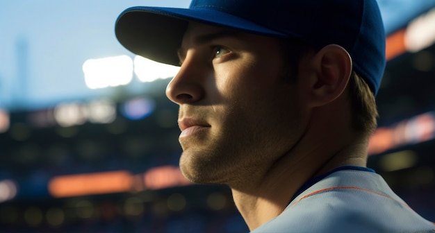 Free photo portrait of male baseball player