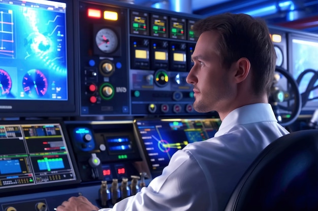 Portrait of male engineer working in the field for engineers day celebration