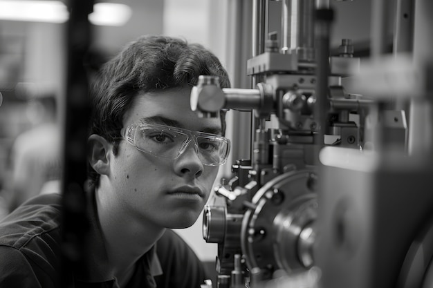 Portrait of male engineer working in the field for engineers day celebration