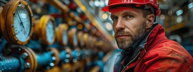 Portrait of male engineer working in the field for engineers day celebration