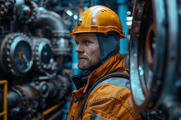 Portrait of male engineer working in the field for engineers day celebration