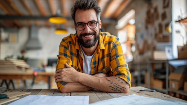 Portrait of male engineer working in the field for engineers day celebration