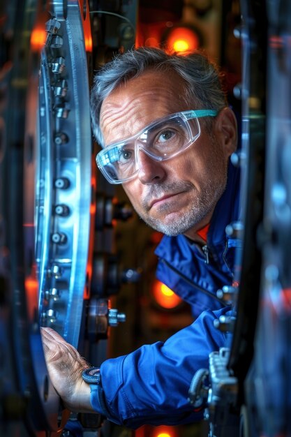 Portrait of male engineer working in the field for engineers day celebration