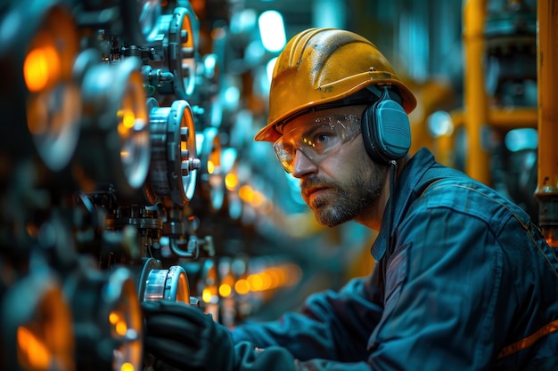 Free photo portrait of male engineer working in the field for engineers day celebration