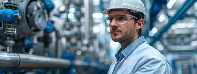 Free photo portrait of male engineer working in the field for engineers day celebration