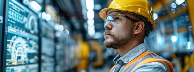 Free Photo portrait of male engineer working in the field for engineers day celebration