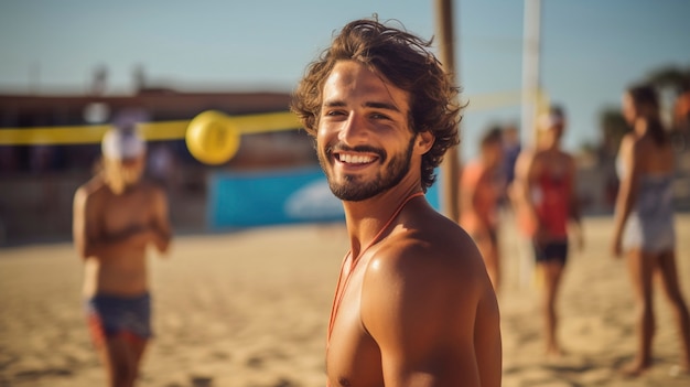 Portrait of man on the beach